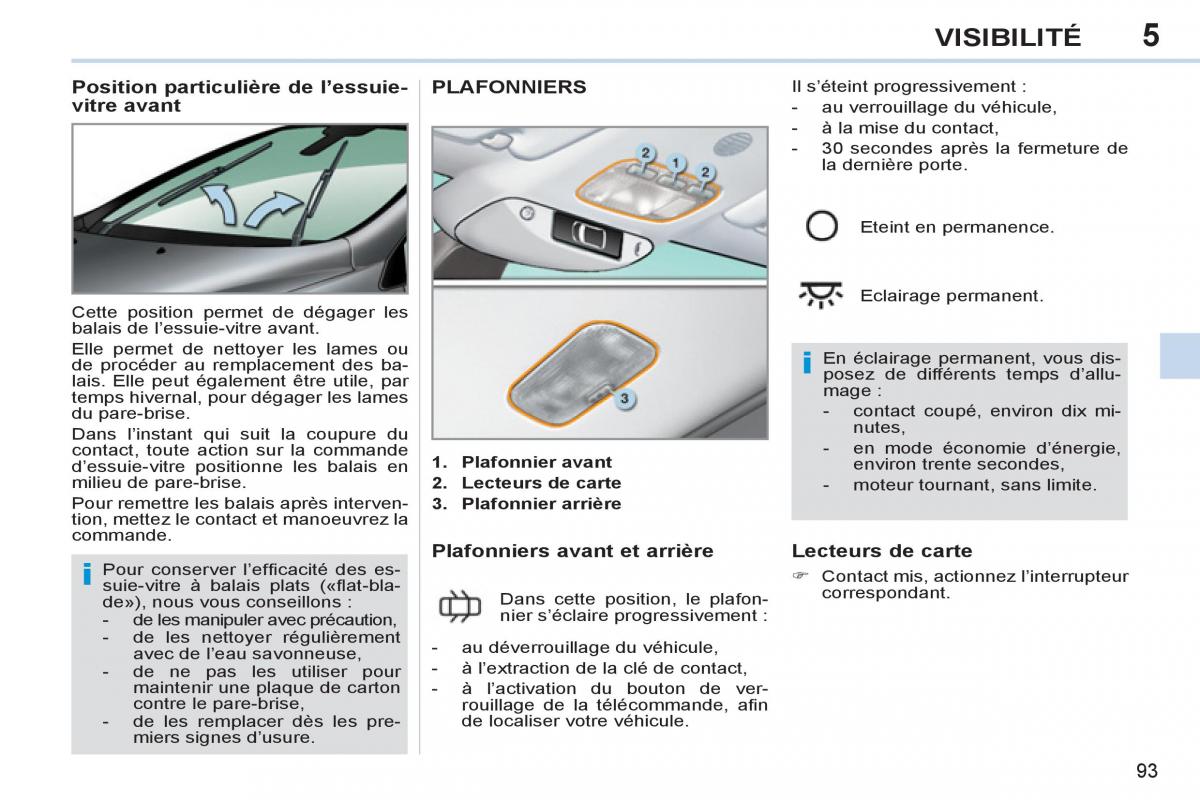 Peugeot 308 CC FL manuel du proprietaire / page 95