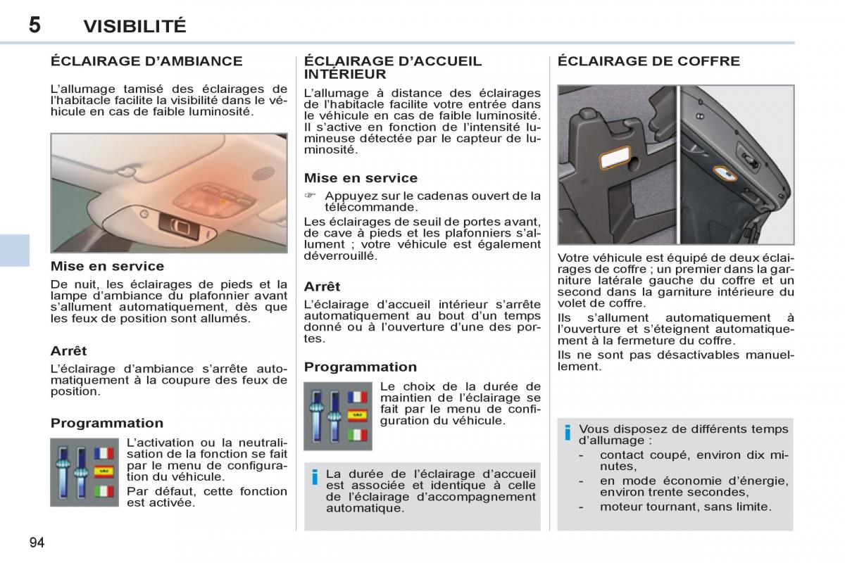 Peugeot 308 CC FL manuel du proprietaire / page 96