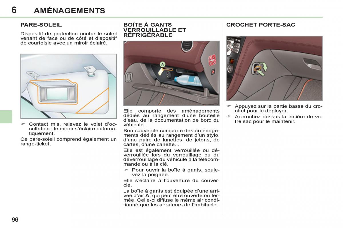 Peugeot 308 CC FL manuel du proprietaire / page 98