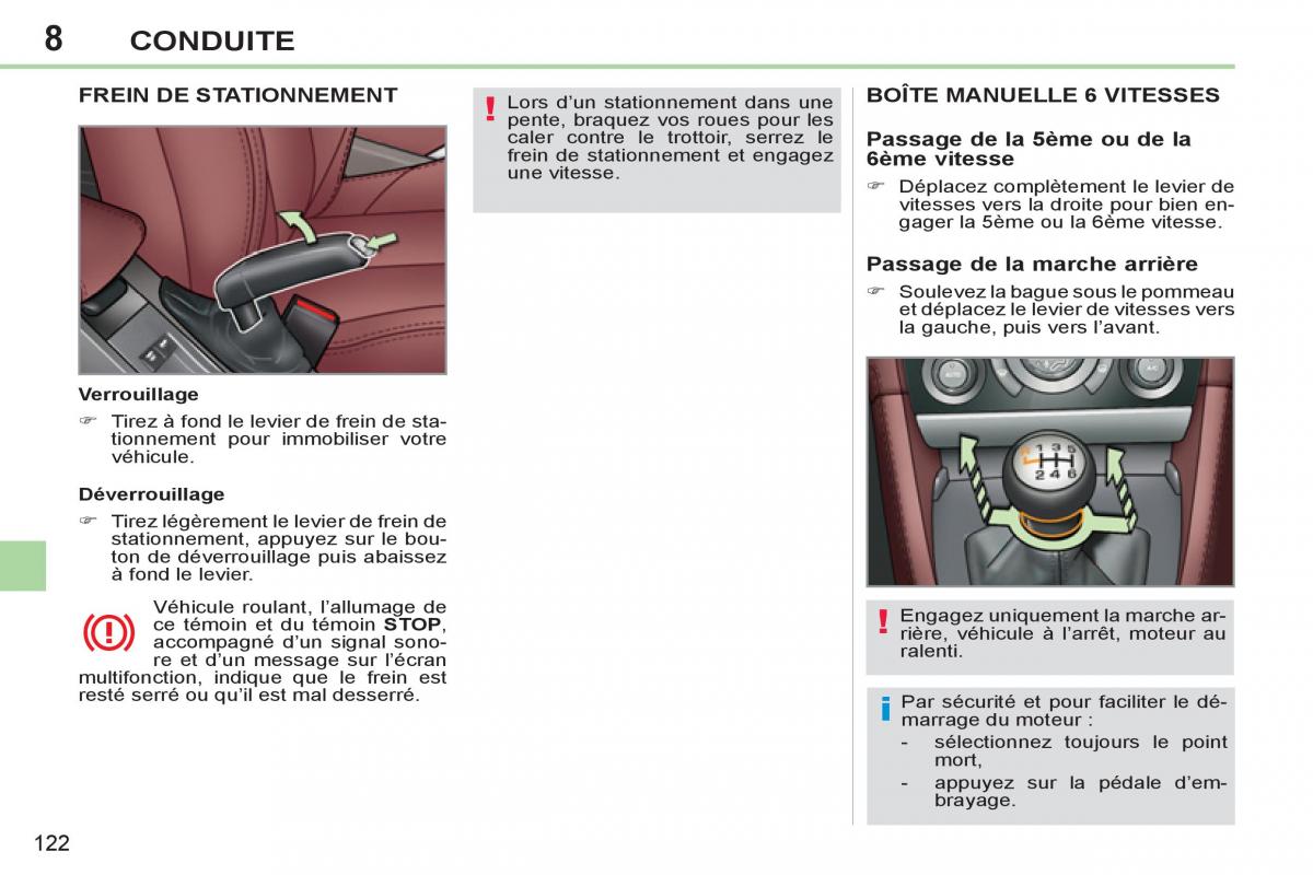 Peugeot 308 CC FL manuel du proprietaire / page 124