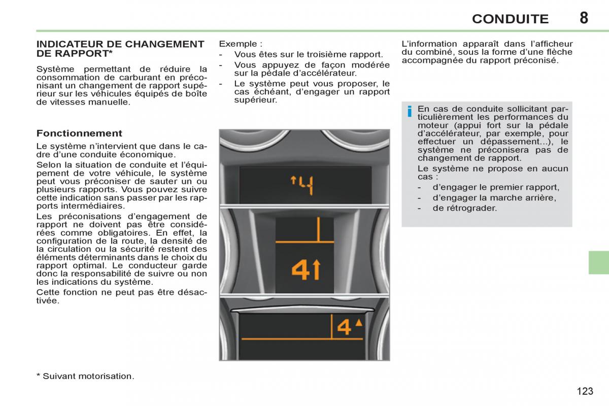 Peugeot 308 CC FL manuel du proprietaire / page 125