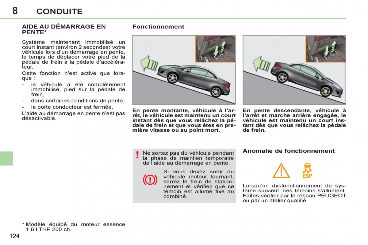 Peugeot 308 CC FL manuel du proprietaire / page 126