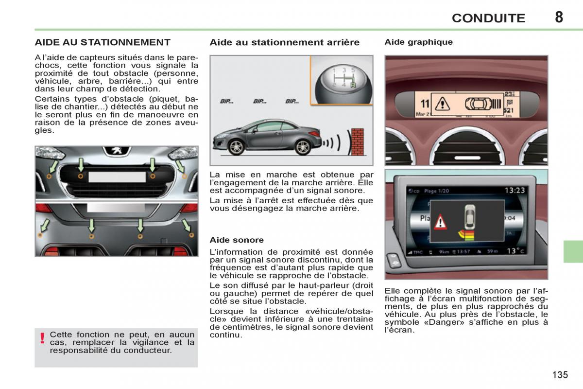 Peugeot 308 CC FL manuel du proprietaire / page 137