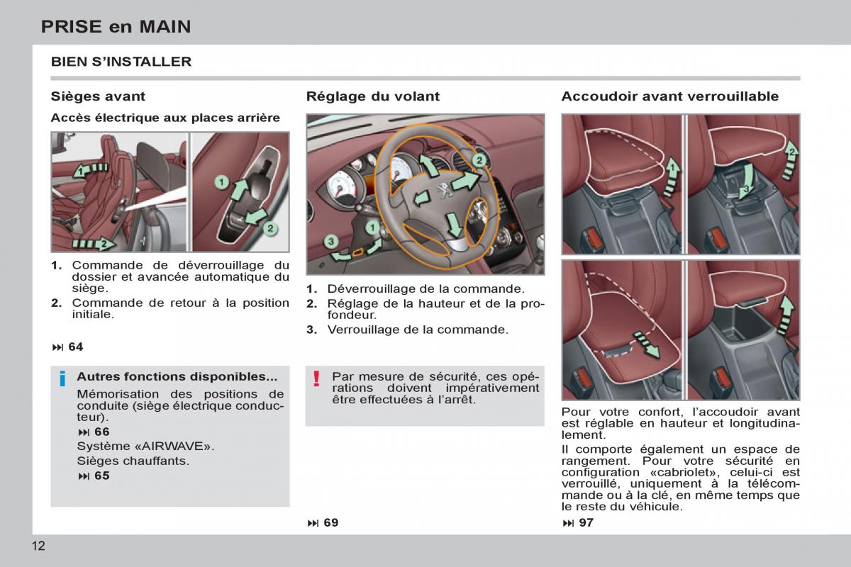 Peugeot 308 CC FL manuel du proprietaire / page 14