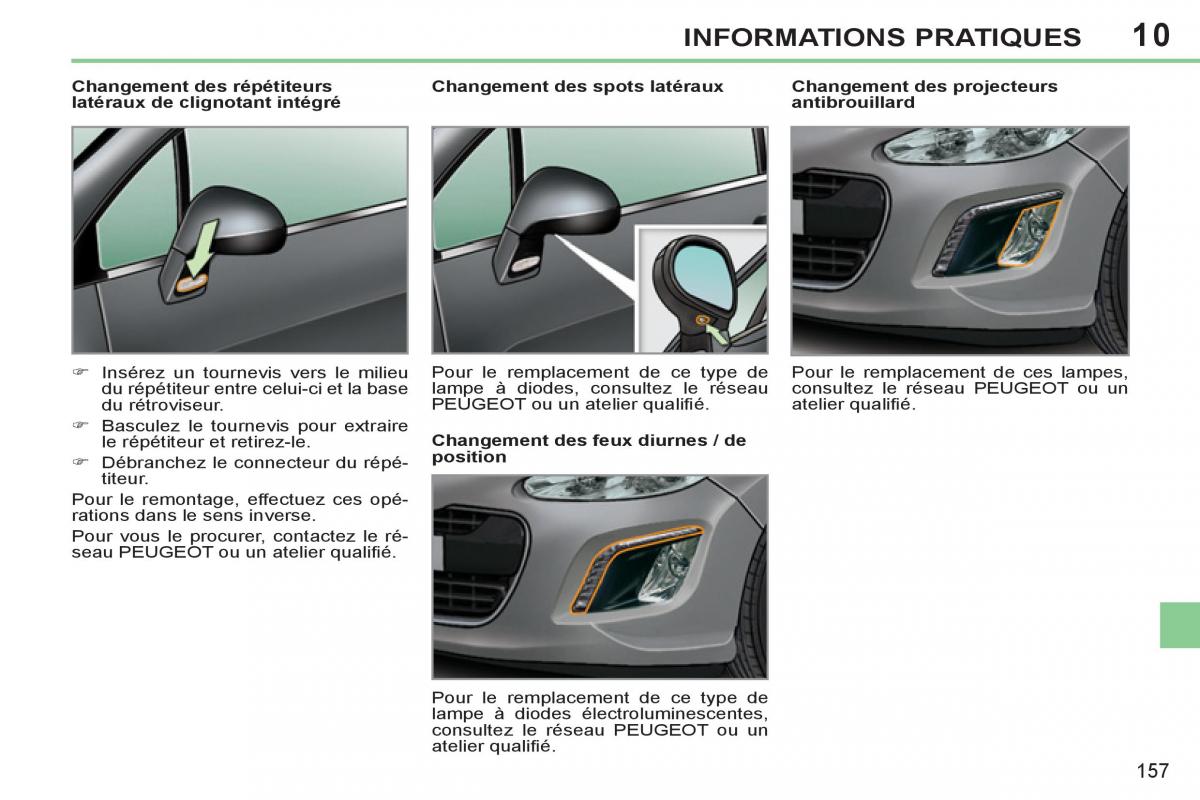 Peugeot 308 CC FL manuel du proprietaire / page 159