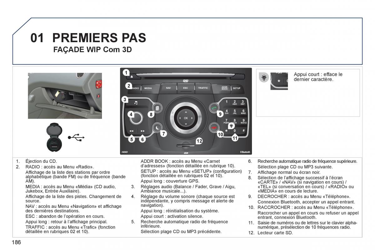 Peugeot 308 CC FL manuel du proprietaire / page 188