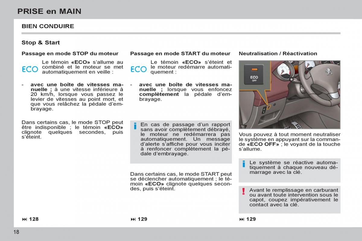 Peugeot 308 CC FL manuel du proprietaire / page 20