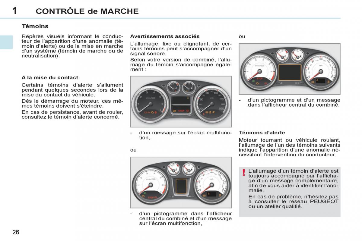 Peugeot 308 CC FL manuel du proprietaire / page 28