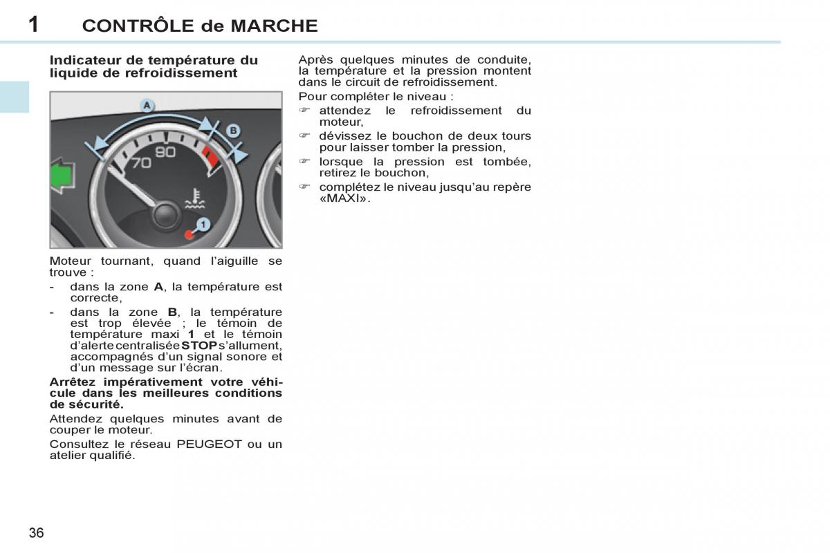 Peugeot 308 CC FL manuel du proprietaire / page 38