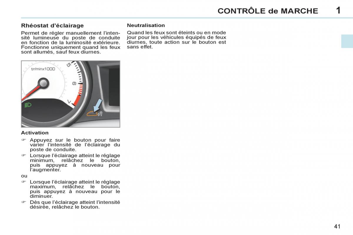 Peugeot 308 CC FL manuel du proprietaire / page 43