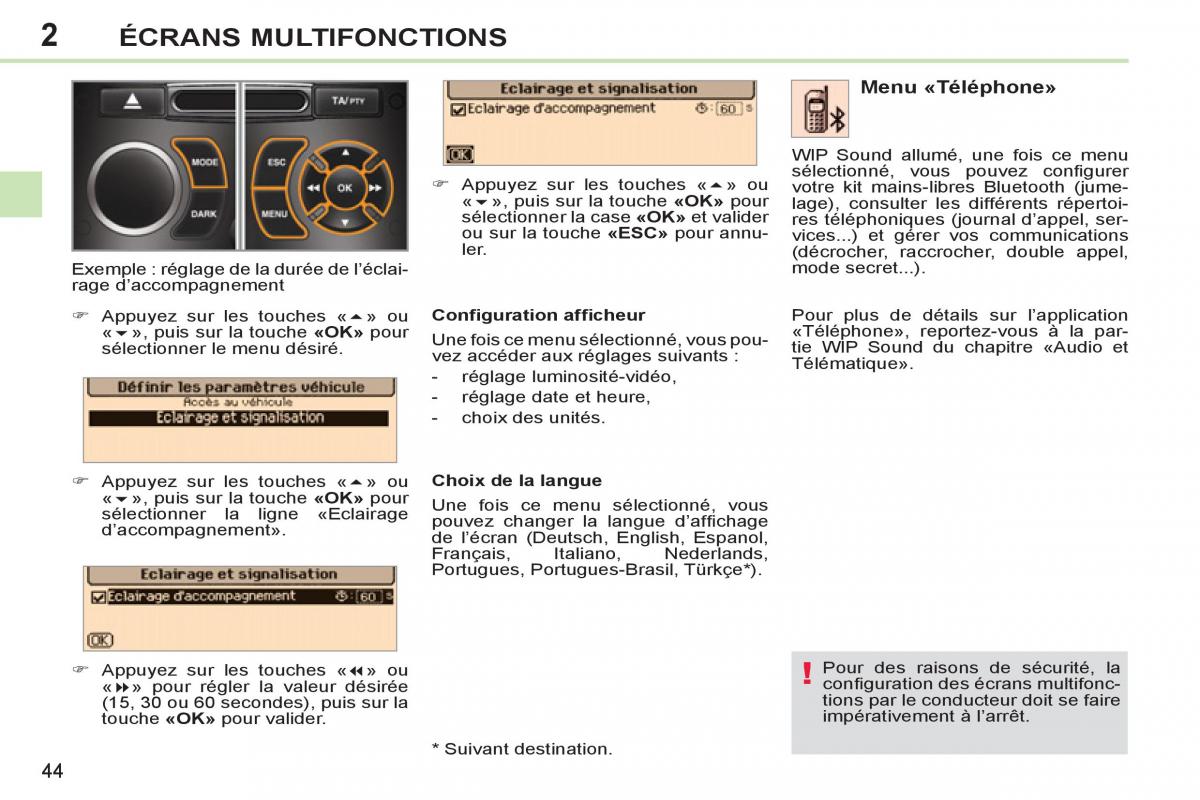 Peugeot 308 CC FL manuel du proprietaire / page 46