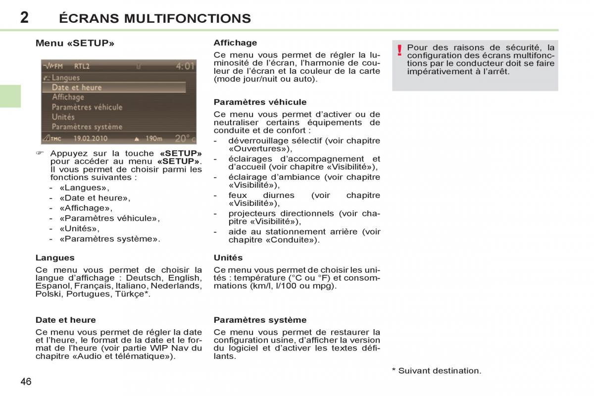 Peugeot 308 CC FL manuel du proprietaire / page 48