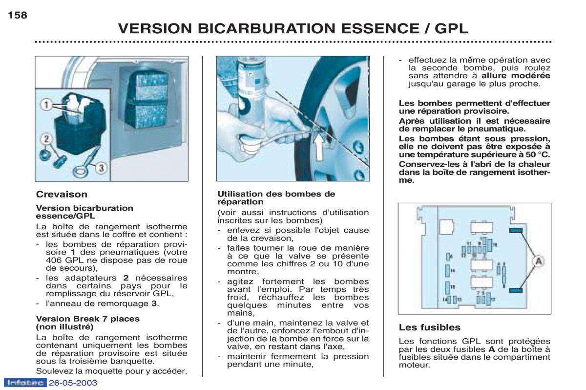 Peugeot 406 manuel du proprietaire / page 56