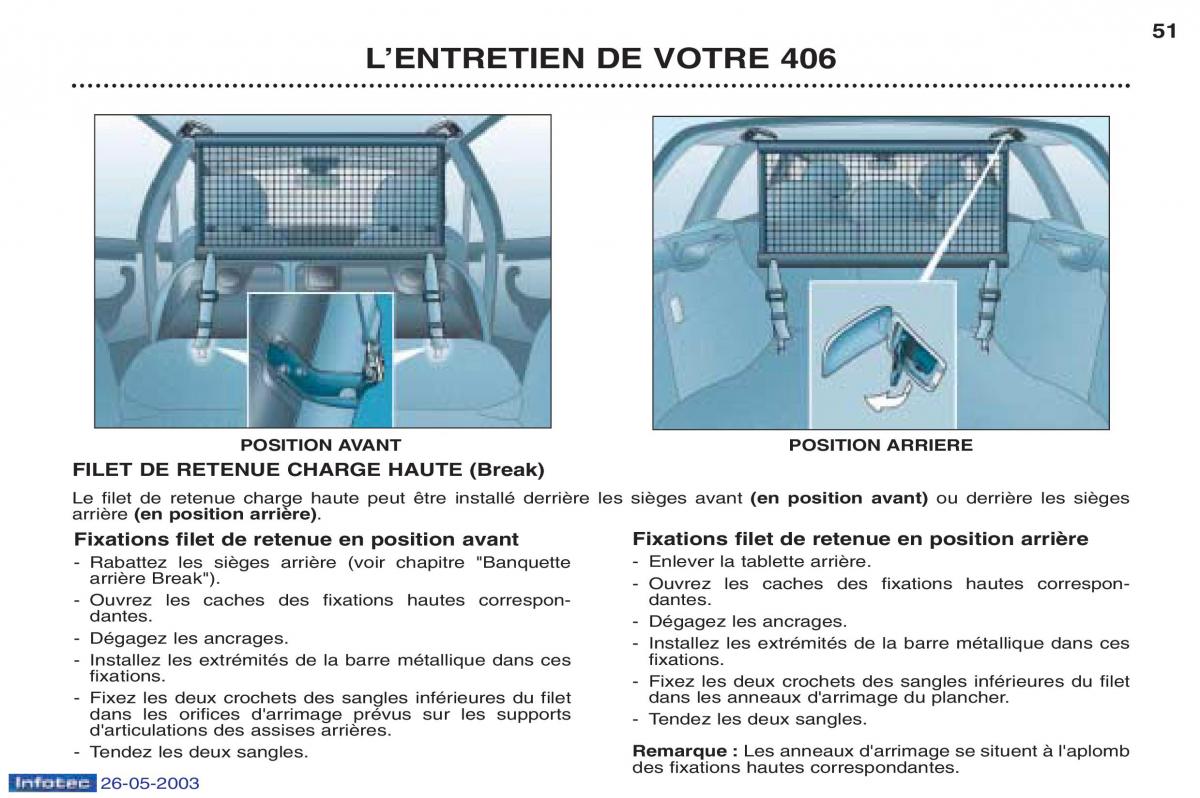 Peugeot 406 manuel du proprietaire / page 62