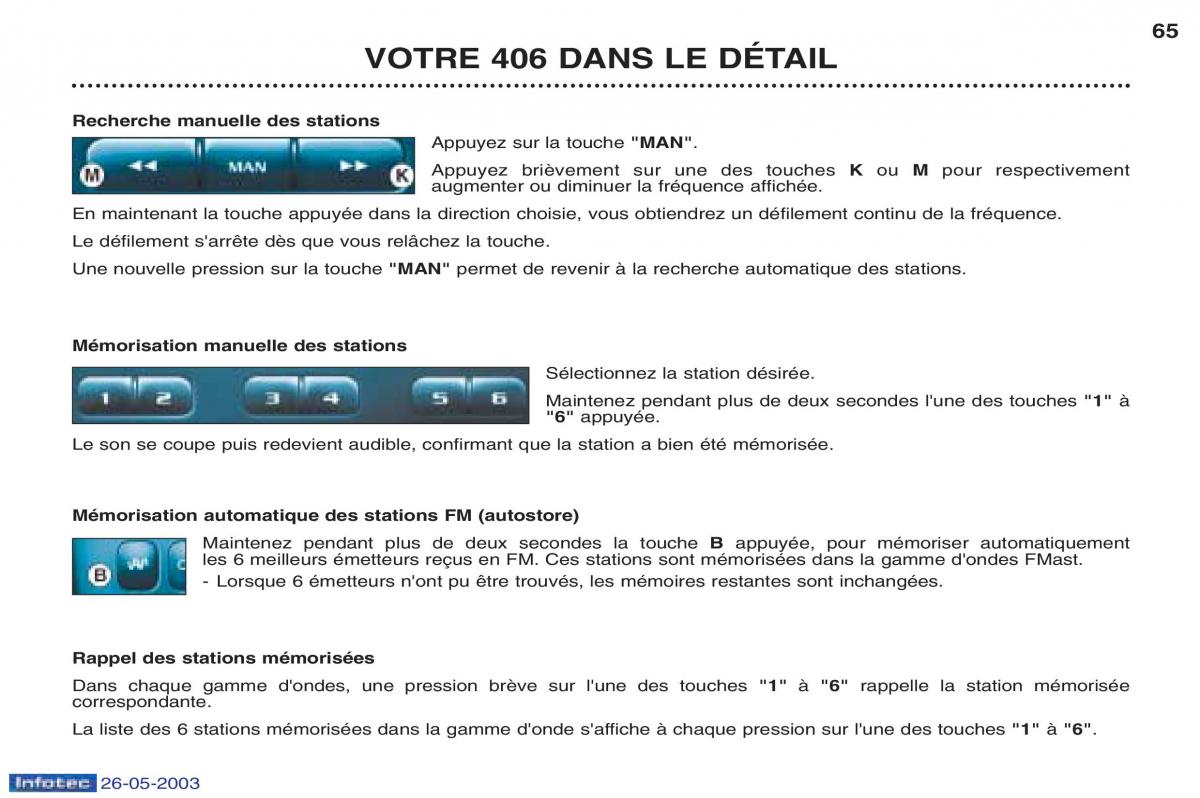 Peugeot 406 manuel du proprietaire / page 76