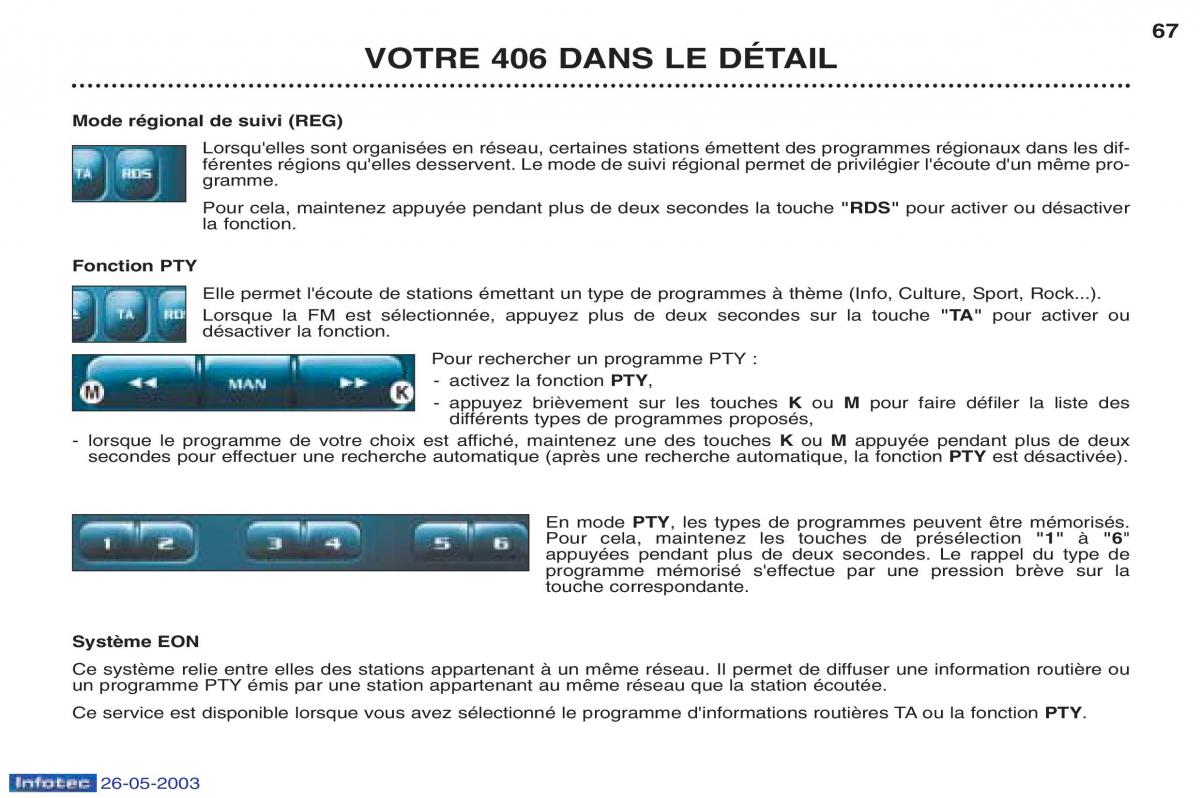 Peugeot 406 manuel du proprietaire / page 78