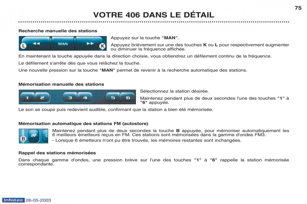 Peugeot 406 manuel du proprietaire / page 86