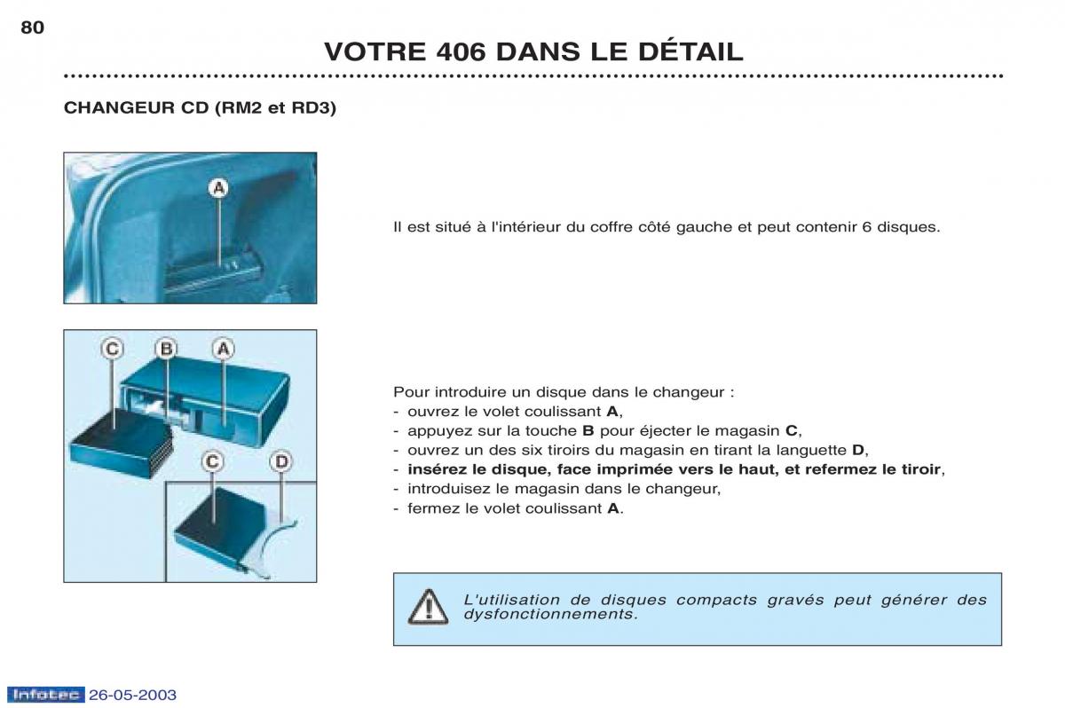 Peugeot 406 manuel du proprietaire / page 91