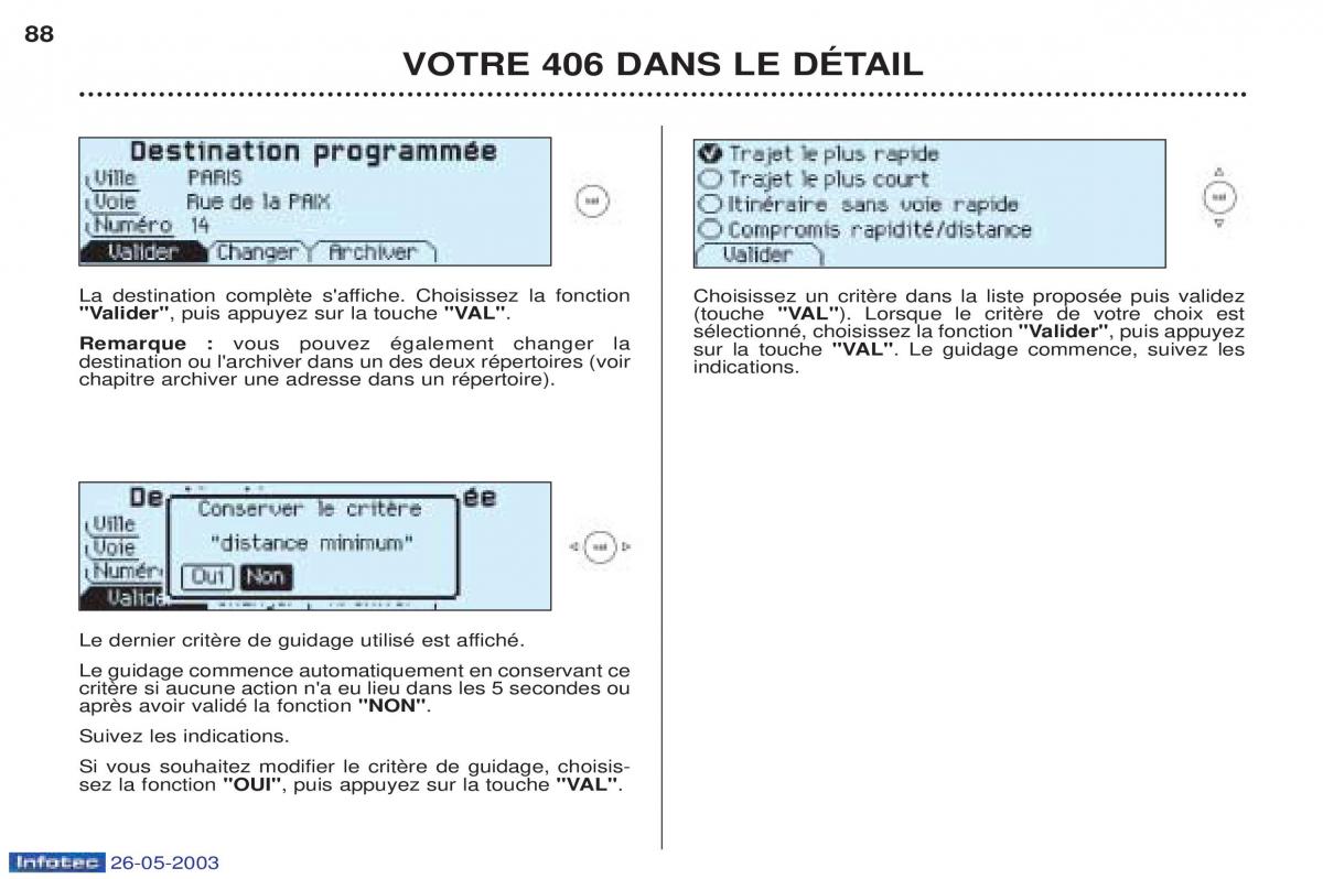 Peugeot 406 manuel du proprietaire / page 99