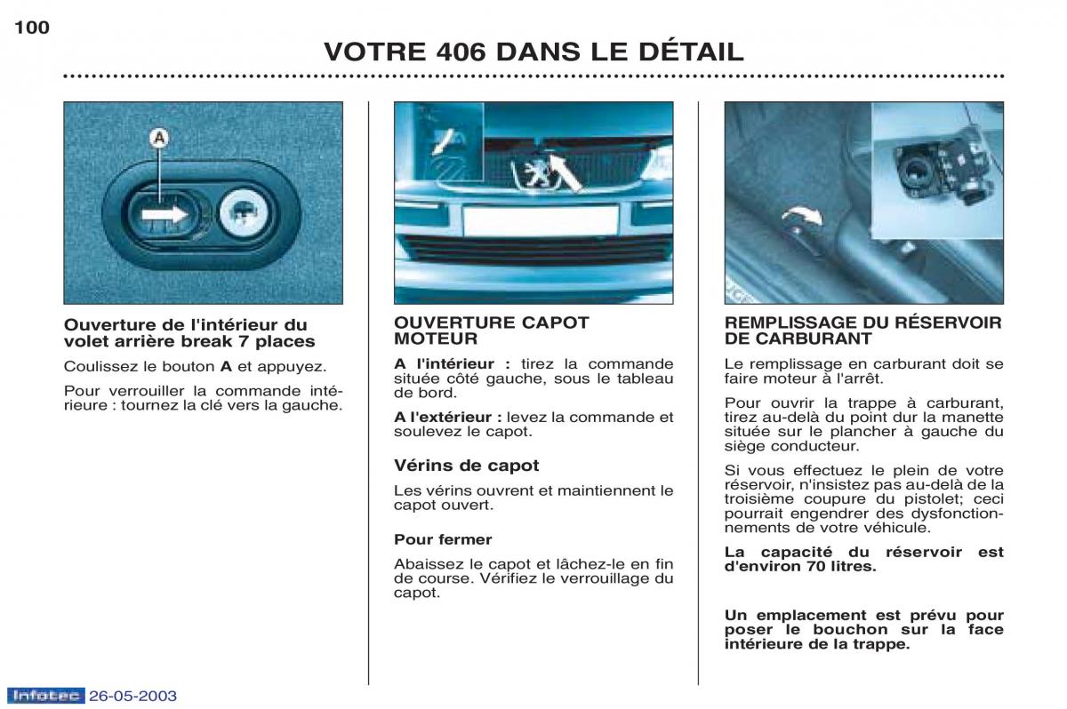 Peugeot 406 manuel du proprietaire / page 112