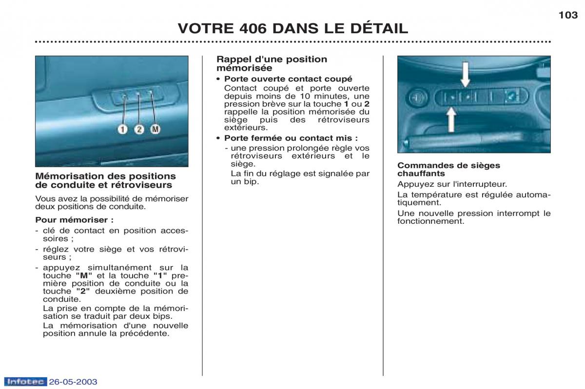 Peugeot 406 manuel du proprietaire / page 115