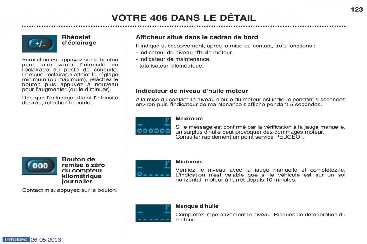 Peugeot 406 manuel du proprietaire / page 135