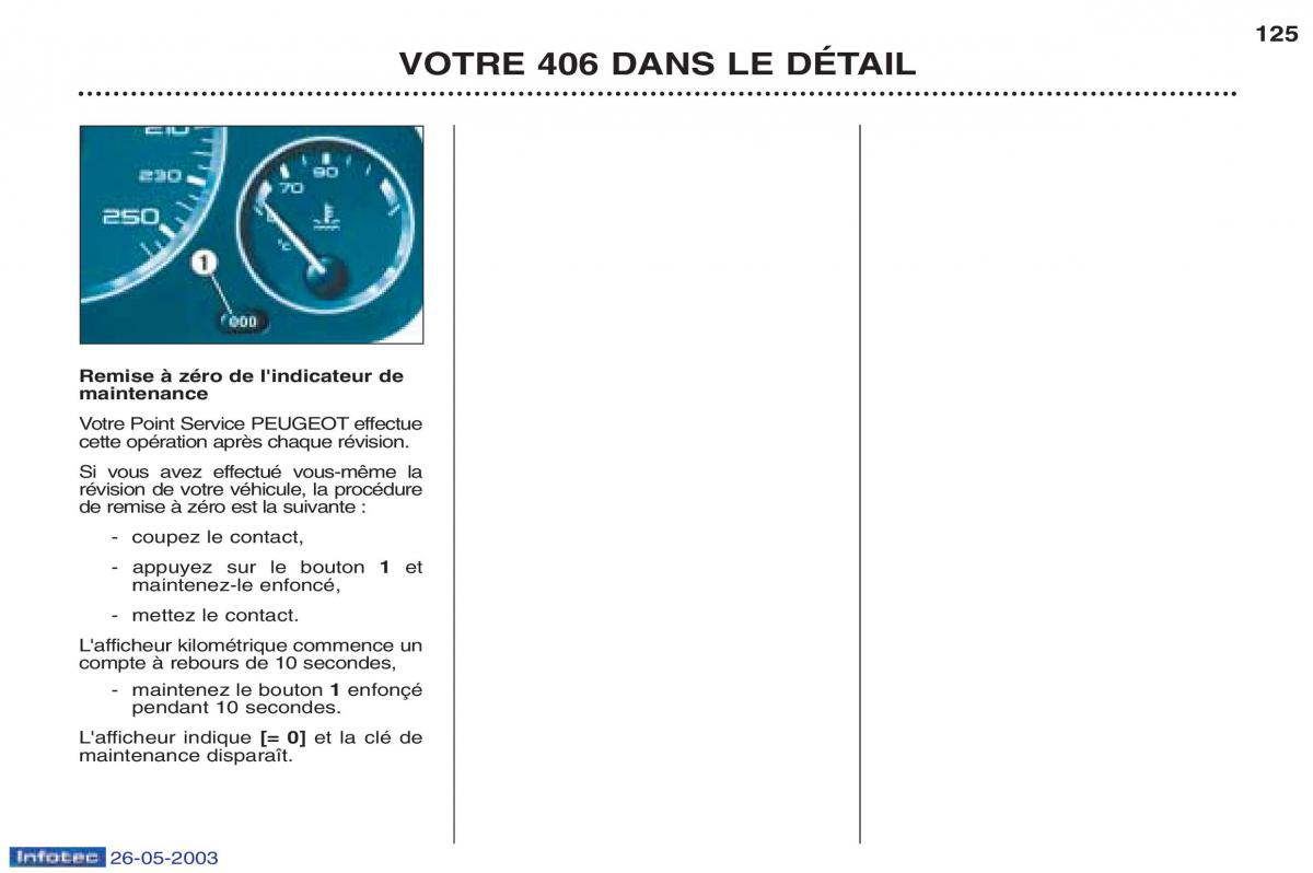 Peugeot 406 manuel du proprietaire / page 137