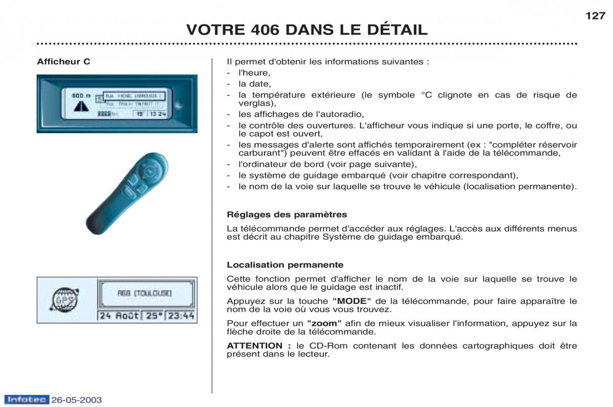 Peugeot 406 manuel du proprietaire / page 139