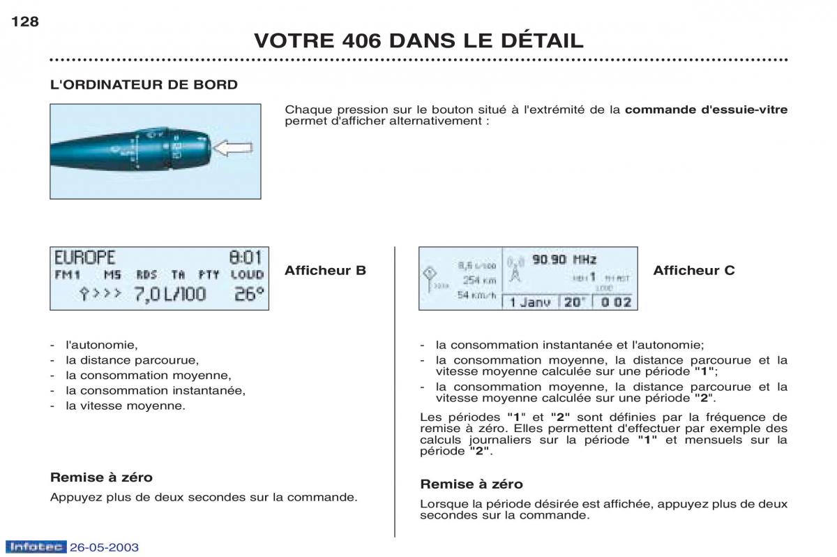 Peugeot 406 manuel du proprietaire / page 140