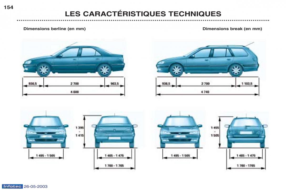 Peugeot 406 manuel du proprietaire / page 166