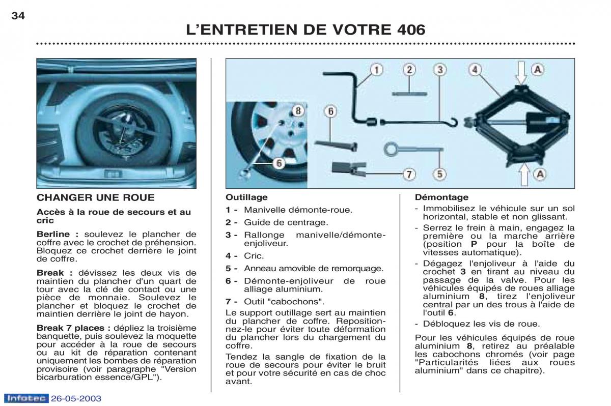 Peugeot 406 manuel du proprietaire / page 45