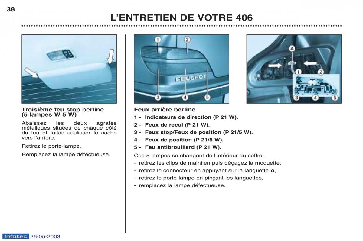 Peugeot 406 manuel du proprietaire / page 49