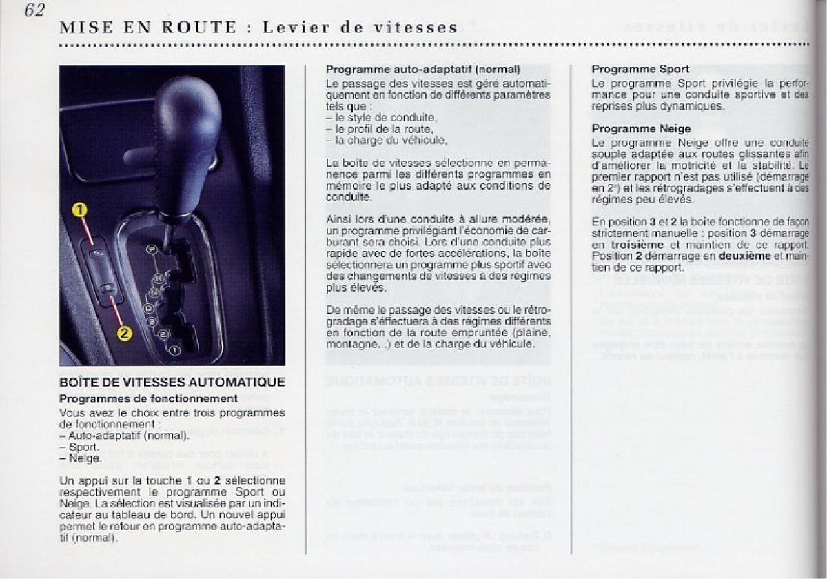 Peugeot 406 Coupe manuel du proprietaire / page 63