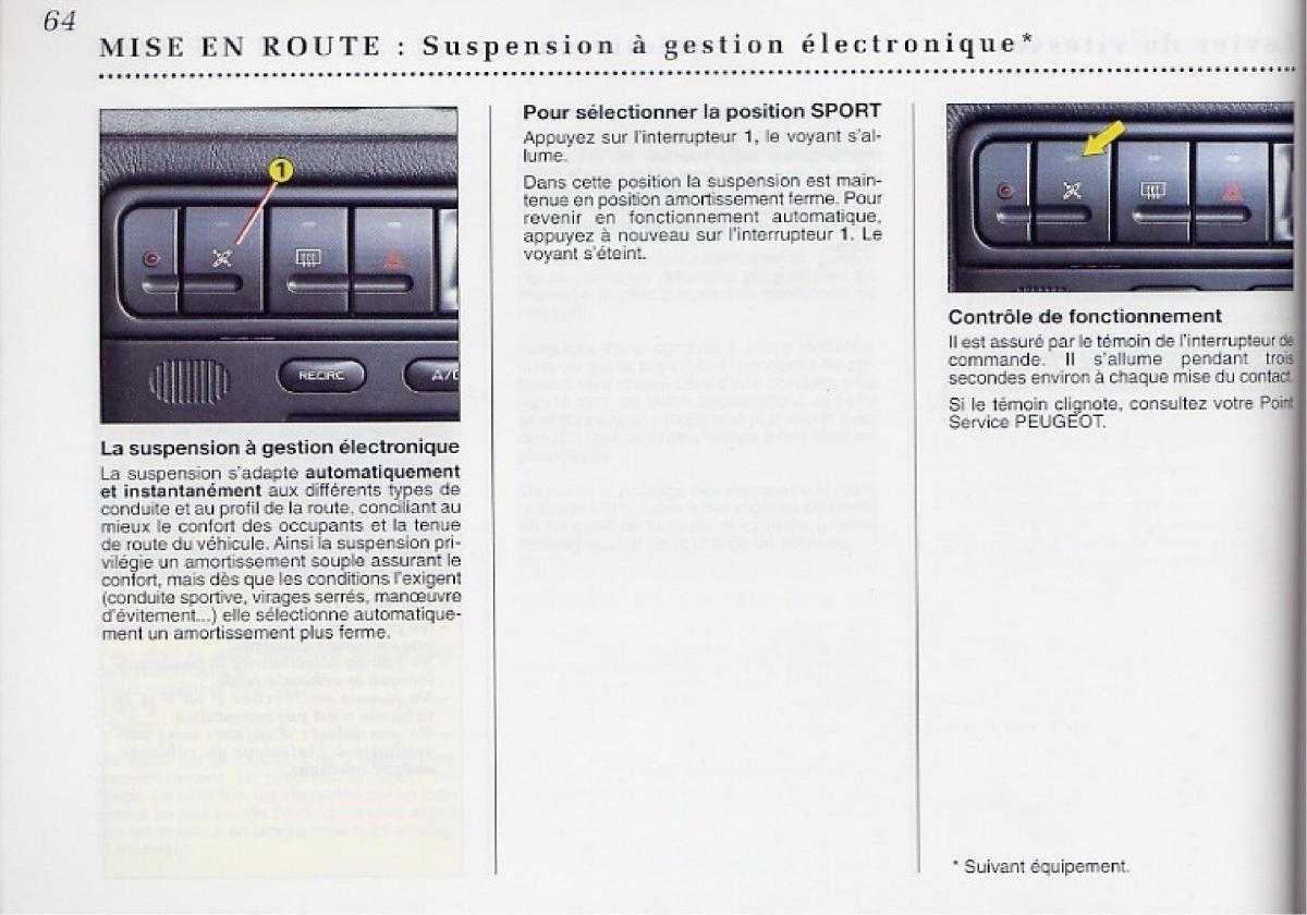 Peugeot 406 Coupe manuel du proprietaire / page 65