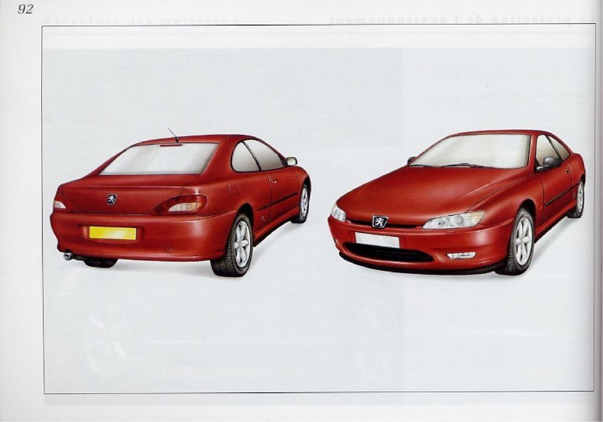 Peugeot 406 Coupe manuel du proprietaire / page 93