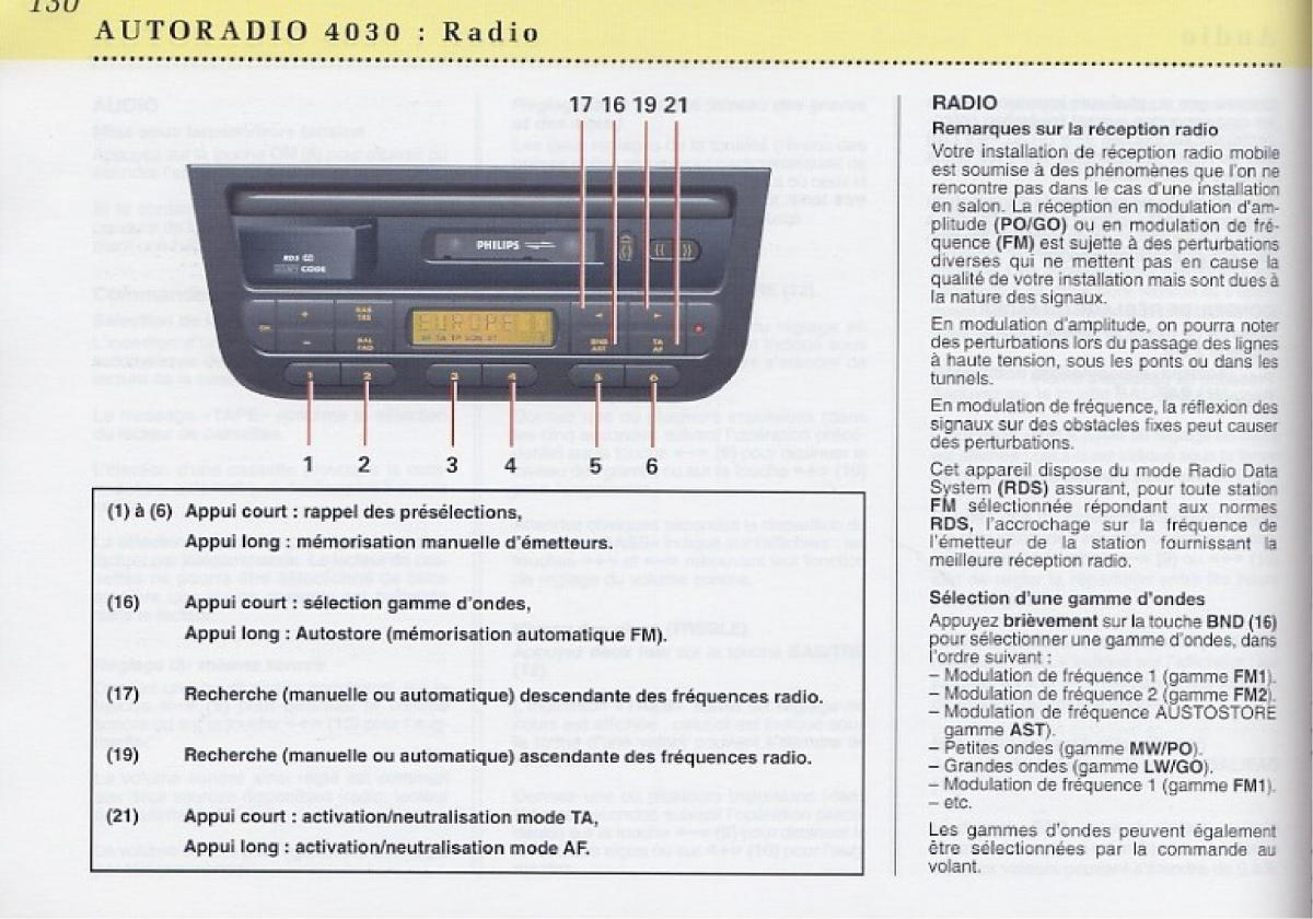 Peugeot 406 Coupe manuel du proprietaire / page 131