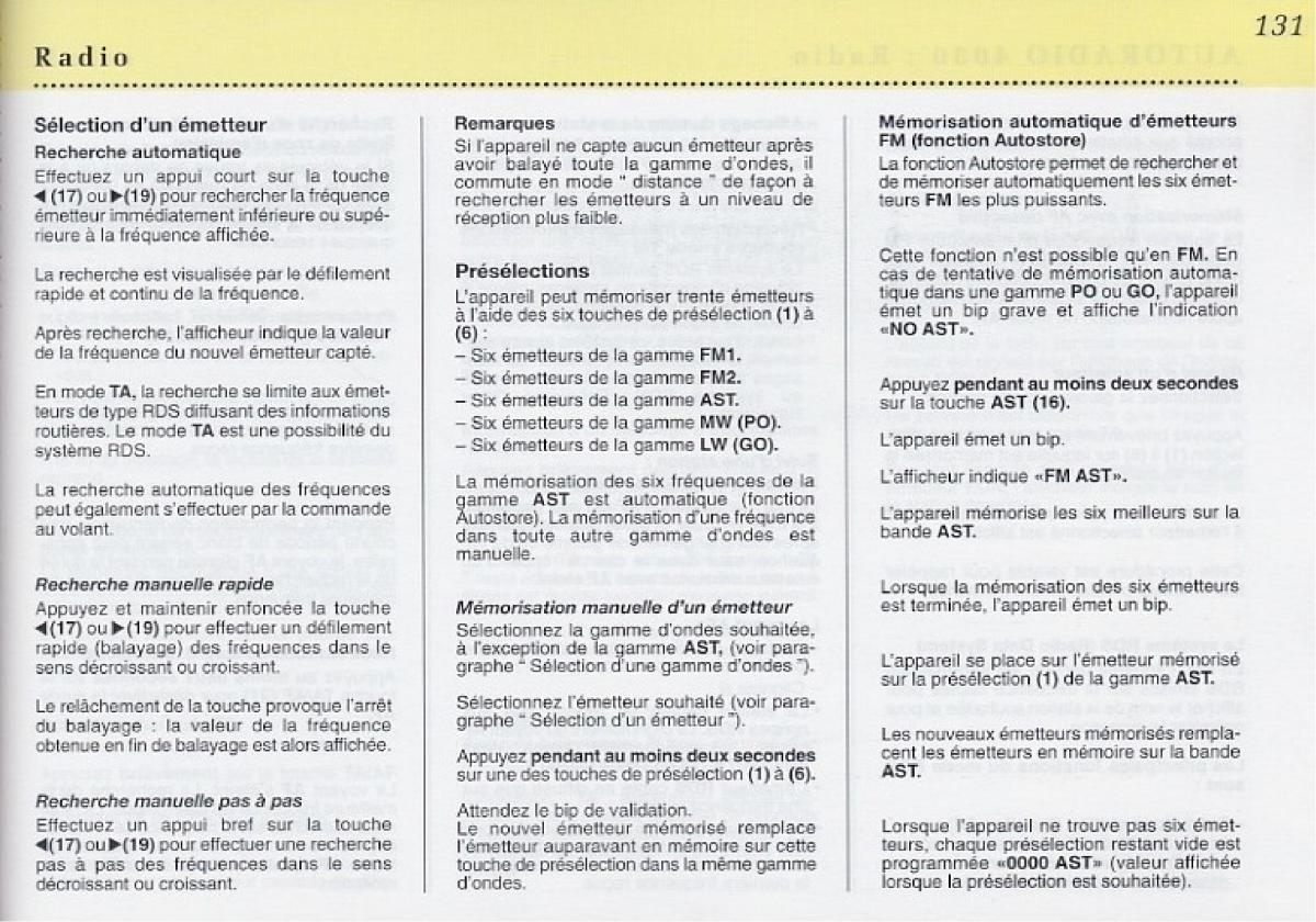 Peugeot 406 Coupe manuel du proprietaire / page 132