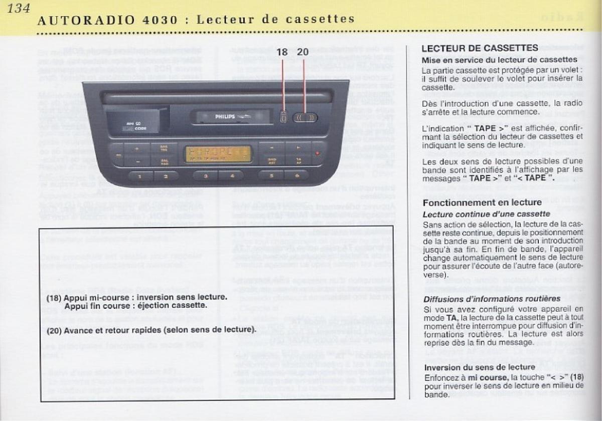 Peugeot 406 Coupe manuel du proprietaire / page 135