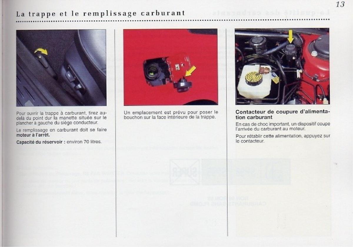 Peugeot 406 Coupe manuel du proprietaire / page 14