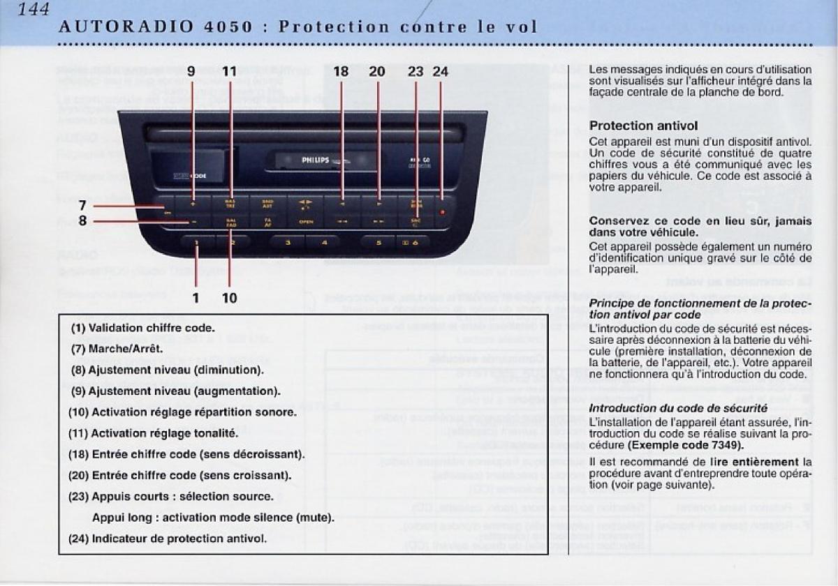 Peugeot 406 Coupe manuel du proprietaire / page 145