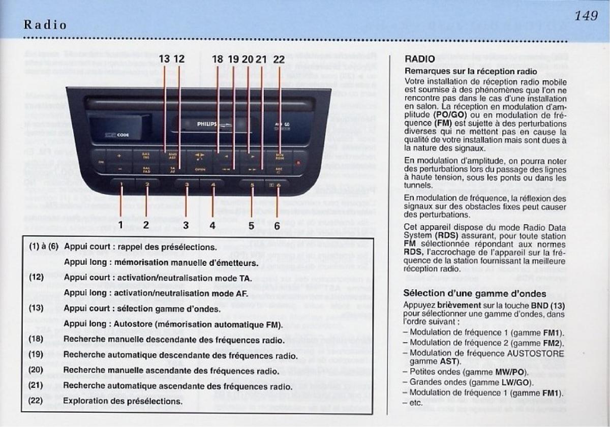 Peugeot 406 Coupe manuel du proprietaire / page 150