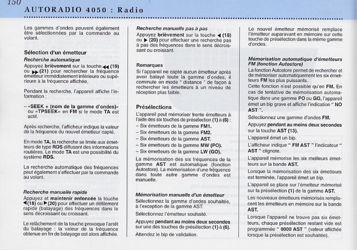 Peugeot 406 Coupe manuel du proprietaire / page 151