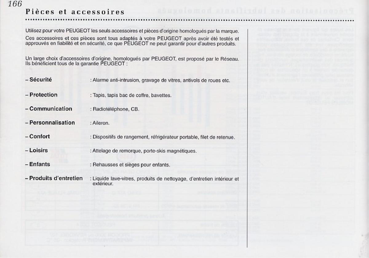 Peugeot 406 Coupe manuel du proprietaire / page 167