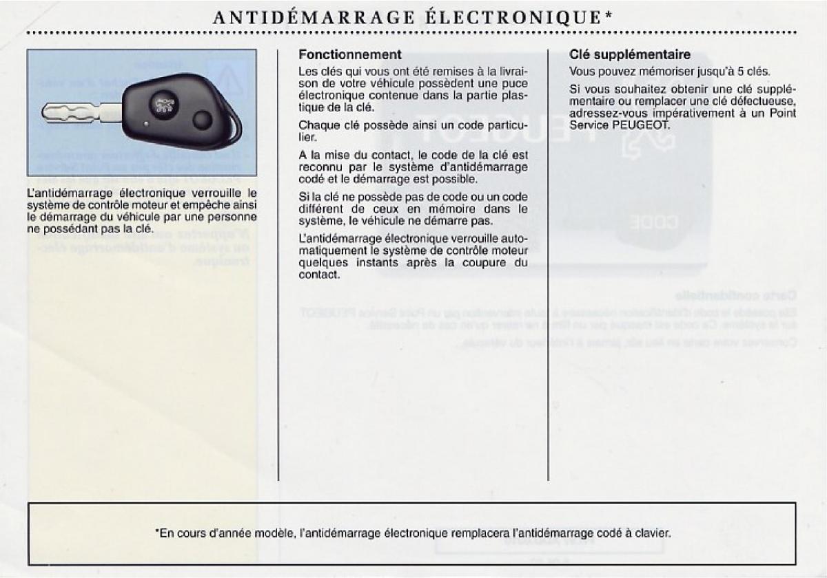 Peugeot 406 Coupe manuel du proprietaire / page 171