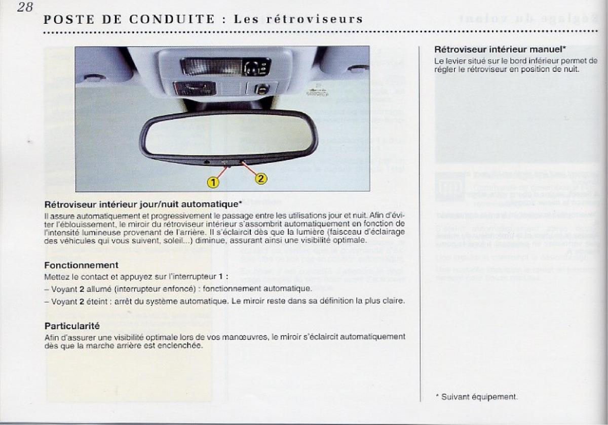 Peugeot 406 Coupe manuel du proprietaire / page 29