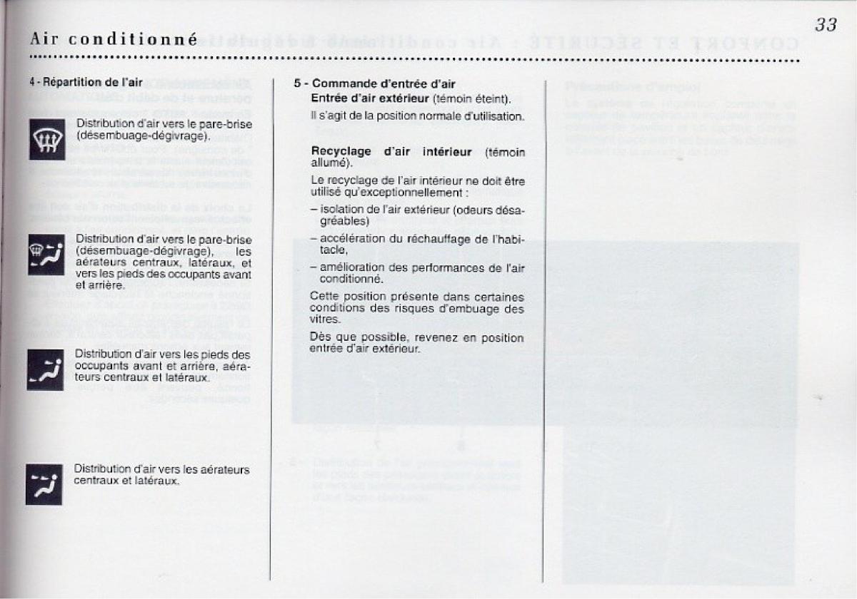 Peugeot 406 Coupe manuel du proprietaire / page 34