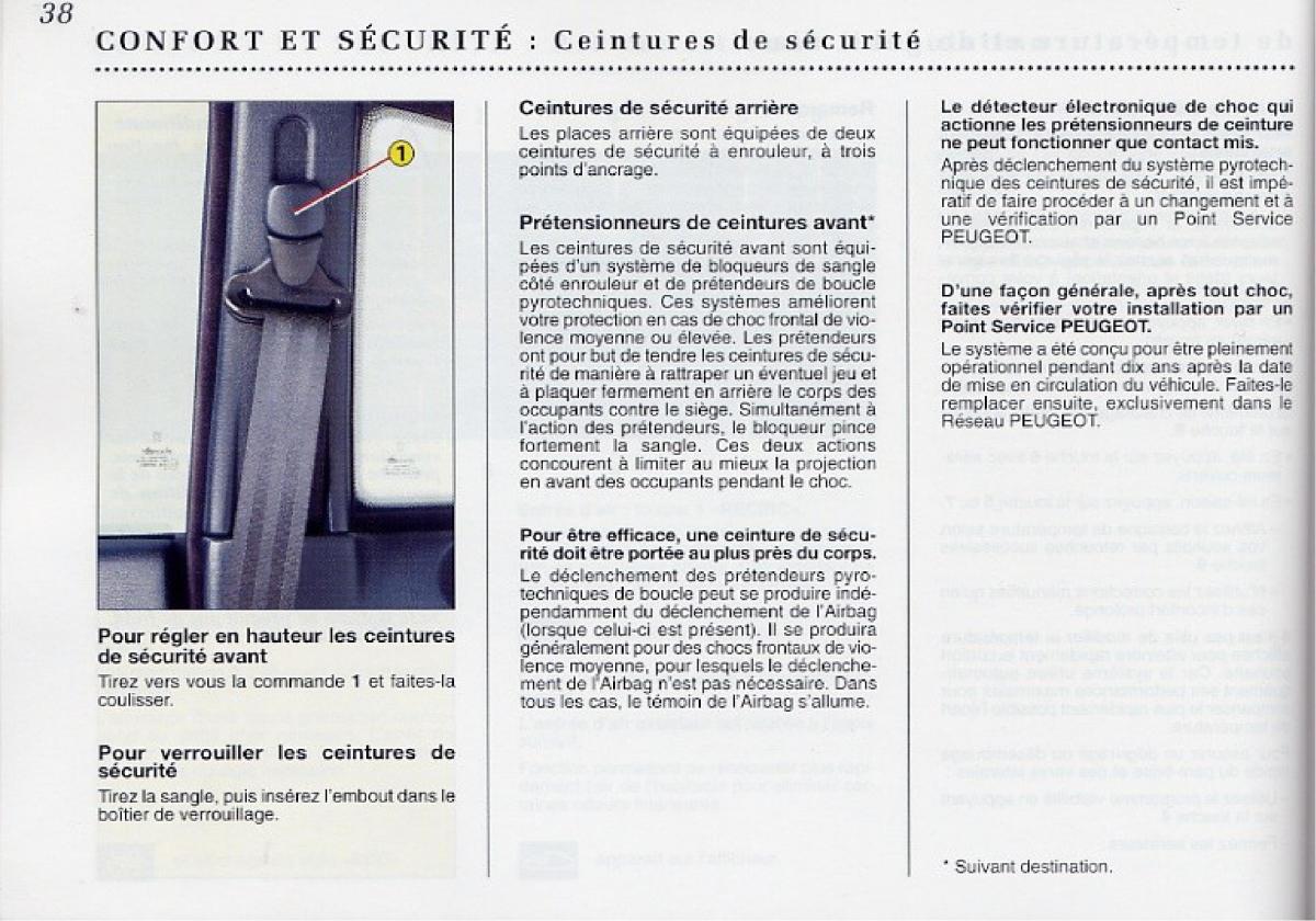 Peugeot 406 Coupe manuel du proprietaire / page 39