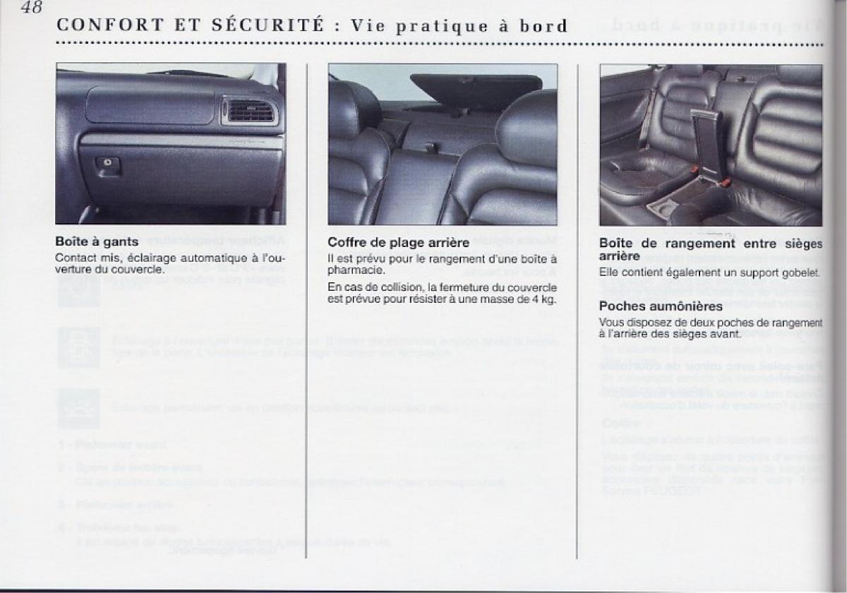 Peugeot 406 Coupe manuel du proprietaire / page 49