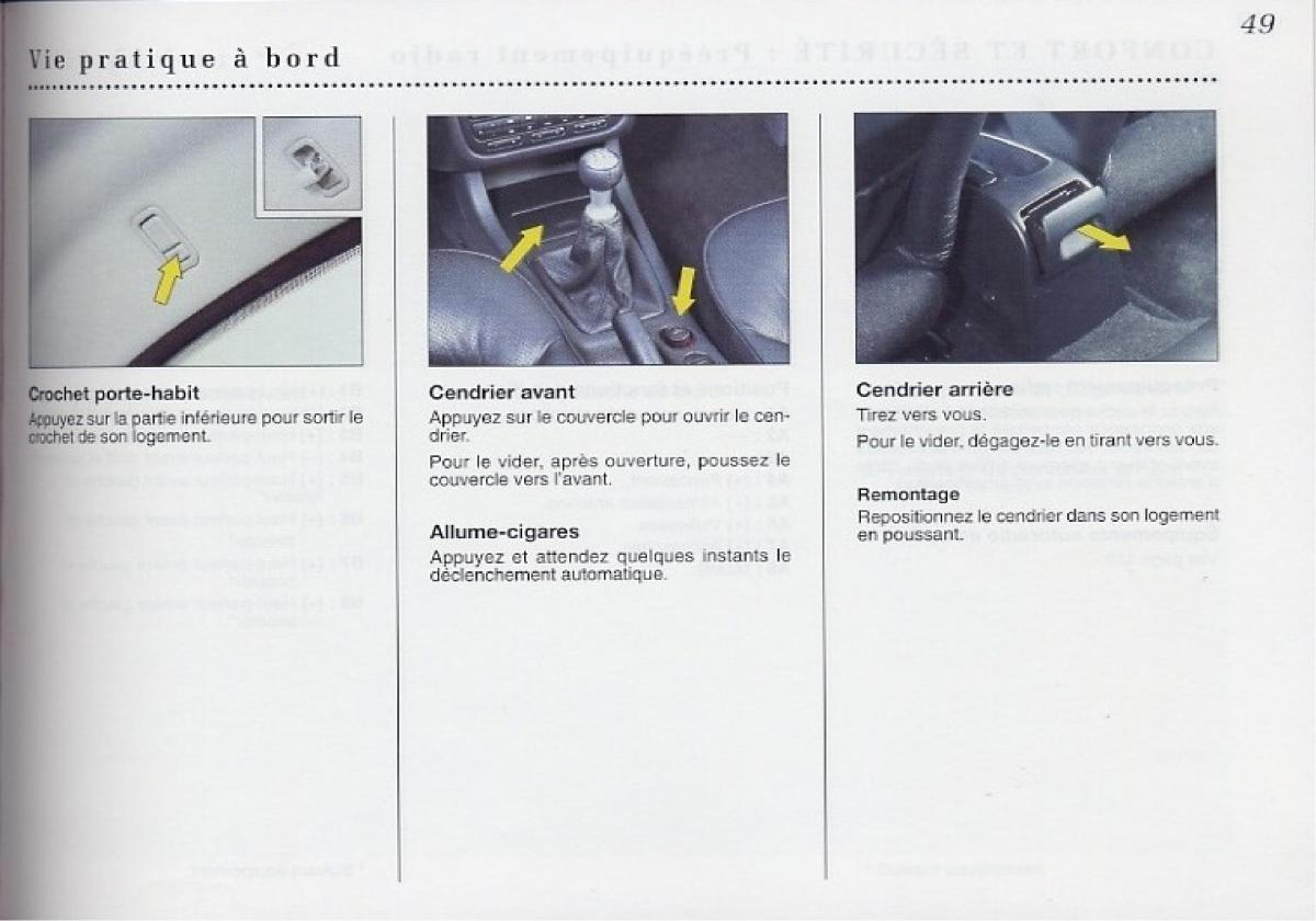 Peugeot 406 Coupe manuel du proprietaire / page 50