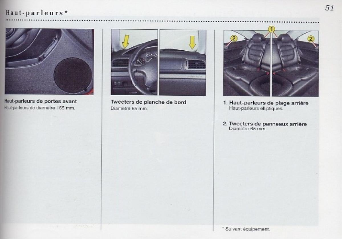 Peugeot 406 Coupe manuel du proprietaire / page 52